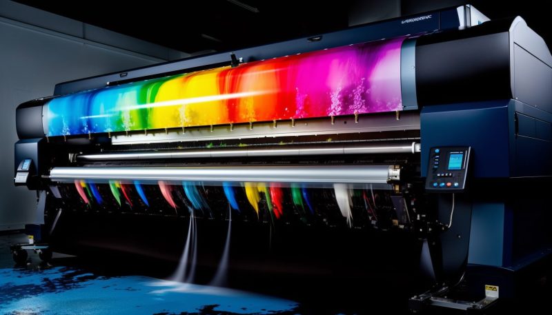 Modern manufacturing equipment in a futuristic factory generated by artificial intelligence
